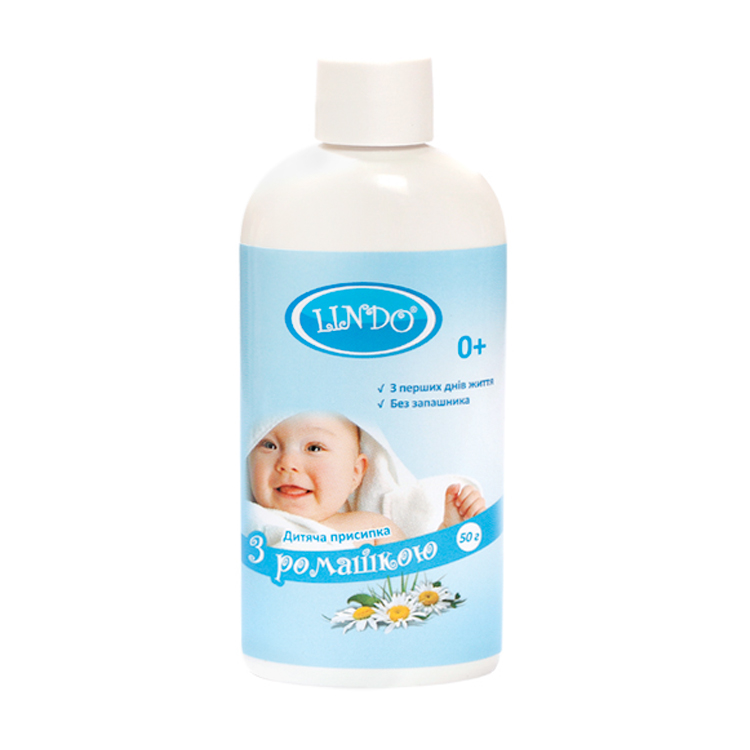 Дитяча присипка Lindo з ромашкою, 50 г